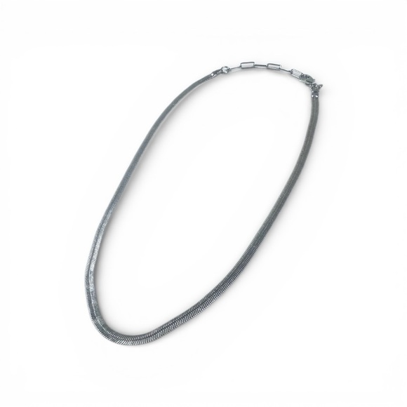 Nordstrom Herringbone Chain Rhodium Necklace - Picture 2 of 10